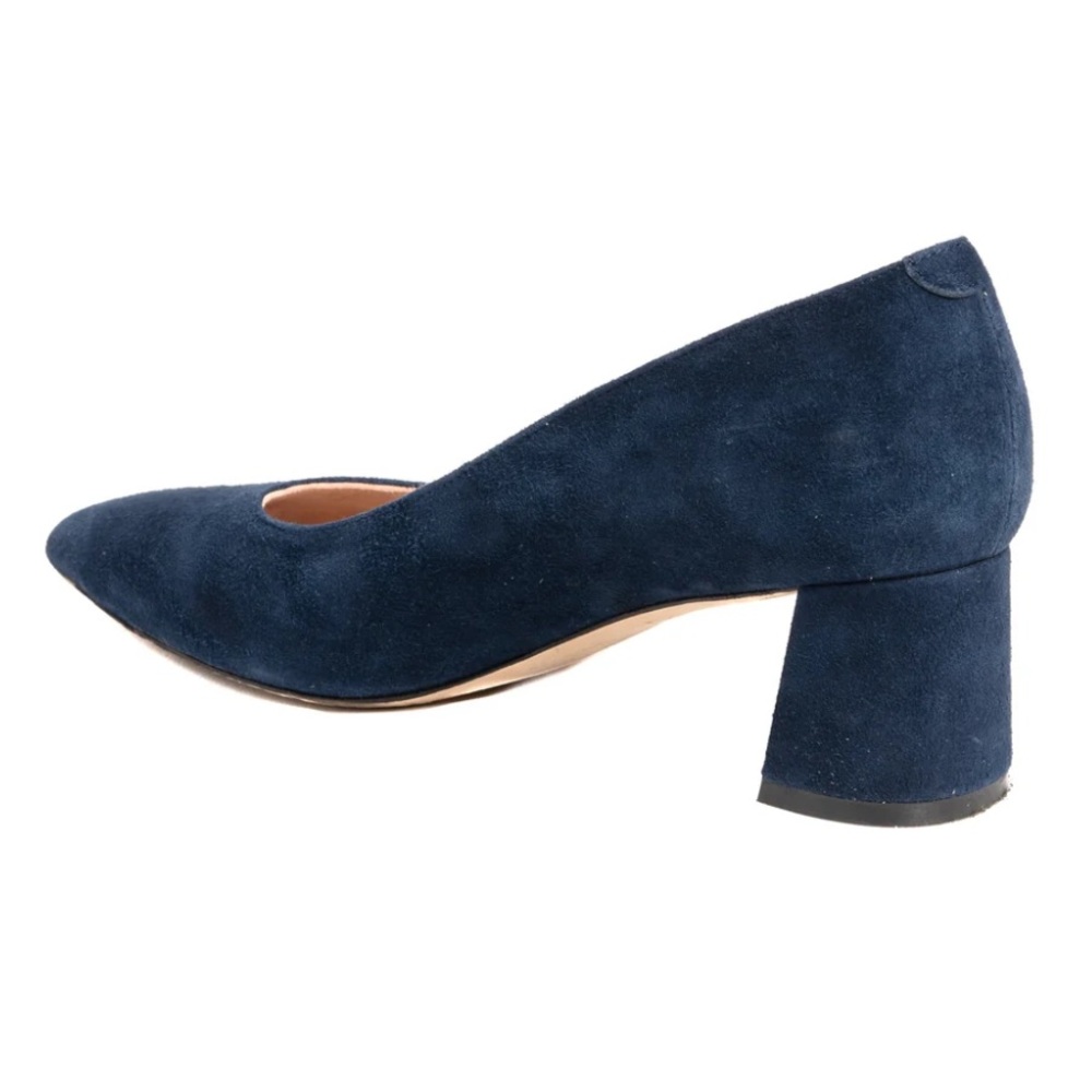 NWOT Ally Shoes Noble Suede Lower Block Heel | women’s size: 38.5 C | navy - Picture 3 of 15
